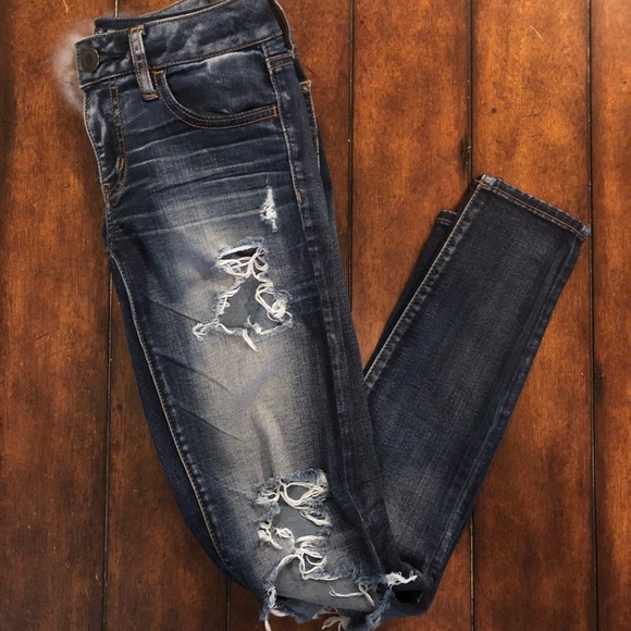 American Eagle Outfitters Denim - American Eagle Distressed Jegging Ankle Stretch